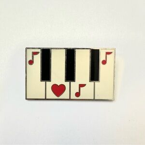 Piano Key and Heart Enamel Loungefly Pin